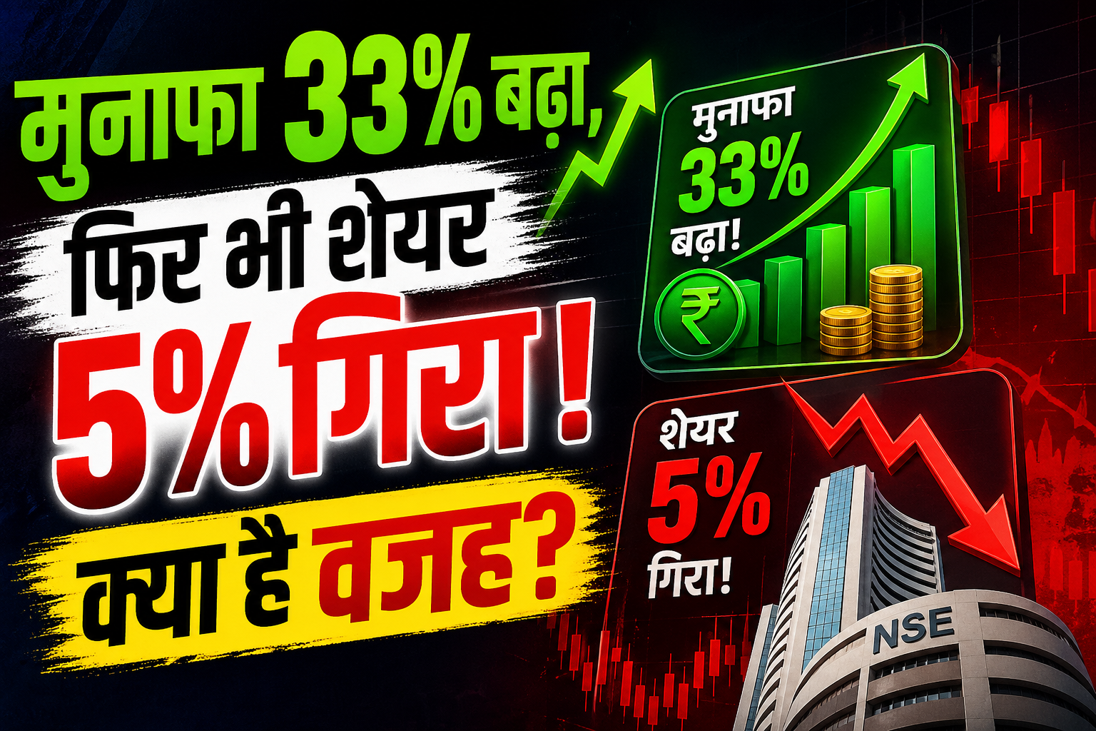 मुनाफा 33% बढ़ा, फिर भी शेयर 5% गिरा! क्या है वजह?